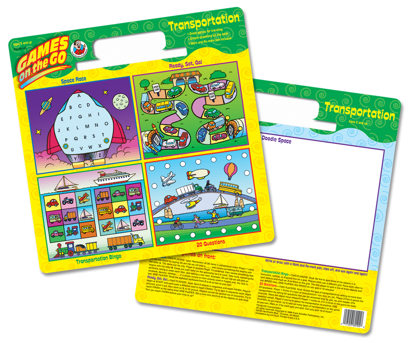 Games on the Go dry-erase product design for Frank Schaffer Publications.